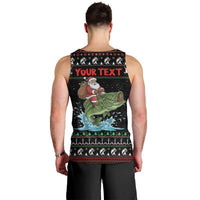 Merry Fishmas Santa Riding Bass Personalized Men Tank Top Funny Christmas - Wonder Print Shop