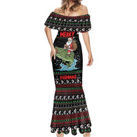 Merry Fishmas Santa Riding Bass Personalized Mermaid Dress Funny Christmas - Wonder Print Shop