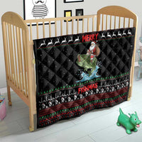 Merry Fishmas Santa Riding Bass Quilt Funny Christmas - Wonder Print Shop