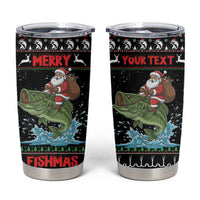Merry Fishmas Santa Riding Bass Personalized Tumbler Cup Funny Christmas - Wonder Print Shop