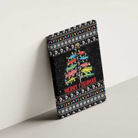 Merry Fishmas Canvas Wall Art Fishing Christmas Tree Lights - Wonder Print Shop