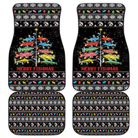 Merry Fishmas Car Mats Fishing Christmas Tree Lights - Wonder Print Shop