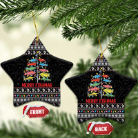 Merry Fishmas Ceramic Ornament Fishing Christmas Tree Lights - Wonder Print Shop