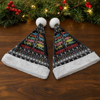 Merry Fishmas Christmas Santa Hat Fishing Christmas Tree Lights - Wonder Print Shop