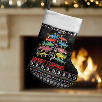 Merry Fishmas Christmas Stocking Fishing Christmas Tree Lights - Wonder Print Shop