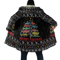 Merry Fishmas Cloak Fishing Christmas Tree Lights - Wonder Print Shop