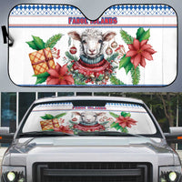 Faroe Islands Christmas Auto Sun Shade Cute Faroese Sheep Xmas Patterns - Wonder Print Shop