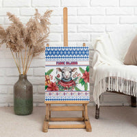 Faroe Islands Christmas Canvas Wall Art Cute Faroese Sheep Xmas Patterns - Wonder Print Shop