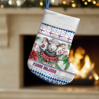 Faroe Islands Christmas Stocking Cute Faroese Sheep Xmas Patterns - Wonder Print Shop