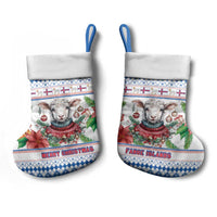 Faroe Islands Christmas Stocking Cute Faroese Sheep Xmas Patterns - Wonder Print Shop