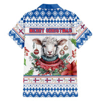 Faroe Islands Christmas Family Matching Tank Maxi Dress and Hawaiian Shirt Cute Faroese Sheep Xmas Patterns - Wonder Print Shop