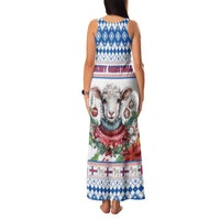 Faroe Islands Christmas Family Matching Tank Maxi Dress and Hawaiian Shirt Cute Faroese Sheep Xmas Patterns - Wonder Print Shop