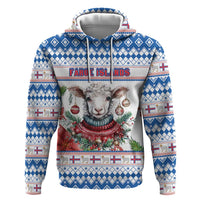 Faroe Islands Christmas Hoodie Cute Faroese Sheep Xmas Patterns - Wonder Print Shop