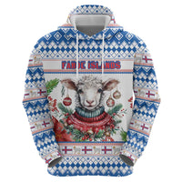 Faroe Islands Christmas Hoodie Cute Faroese Sheep Xmas Patterns - Wonder Print Shop