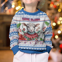 Faroe Islands Christmas Kid Ugly Christmas Sweater Cute Faroese Sheep Xmas Patterns - Wonder Print Shop