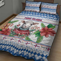 Faroe Islands Christmas Quilt Bed Set Cute Faroese Sheep Xmas Patterns - Wonder Print Shop
