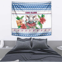 Faroe Islands Christmas Tapestry Cute Faroese Sheep Xmas Patterns - Wonder Print Shop