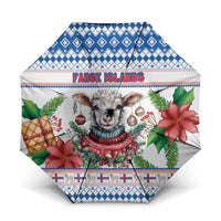 Faroe Islands Christmas Umbrella Cute Faroese Sheep Xmas Patterns - Wonder Print Shop