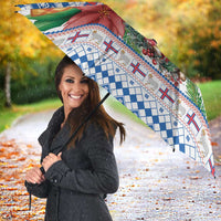 Faroe Islands Christmas Umbrella Cute Faroese Sheep Xmas Patterns - Wonder Print Shop