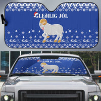 Faroe Islands Christmas Auto Sun Shade Coat Of Arms Xmas Patterns - Wonder Print Shop