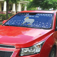 Faroe Islands Christmas Auto Sun Shade Coat Of Arms Xmas Patterns - Wonder Print Shop