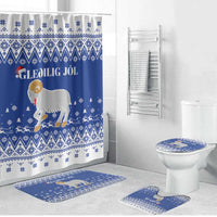 Faroe Islands Christmas Bathroom Set Coat Of Arms Xmas Patterns - Wonder Print Shop