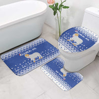 Faroe Islands Christmas Bathroom Set Coat Of Arms Xmas Patterns - Wonder Print Shop