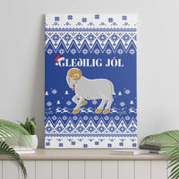 Faroe Islands Christmas Canvas Wall Art Coat Of Arms Xmas Patterns - Wonder Print Shop