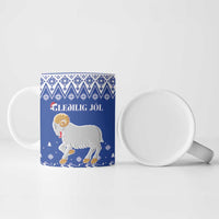 Faroe Islands Christmas Ceramic Mug Coat Of Arms Xmas Patterns - Wonder Print Shop
