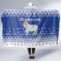 Faroe Islands Christmas Hooded Blanket Coat Of Arms Xmas Patterns - Wonder Print Shop