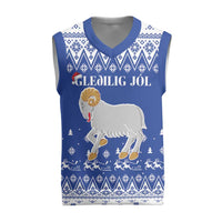 Faroe Islands Christmas Knitted V-Neck Vest Coat Of Arms Xmas Patterns - Wonder Print Shop