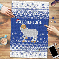 Faroe Islands Christmas Puzzle Coat Of Arms Xmas Patterns - Wonder Print Shop