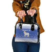 Faroe Islands Christmas Shoulder Handbag Coat Of Arms Xmas Patterns - Wonder Print Shop