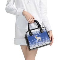 Faroe Islands Christmas Shoulder Handbag Coat Of Arms Xmas Patterns - Wonder Print Shop