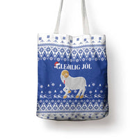Faroe Islands Christmas Tote Bag Coat Of Arms Xmas Patterns - Wonder Print Shop