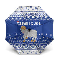 Faroe Islands Christmas Umbrella Coat Of Arms Xmas Patterns - Wonder Print Shop