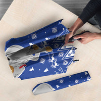Faroe Islands Christmas Umbrella Coat Of Arms Xmas Patterns - Wonder Print Shop