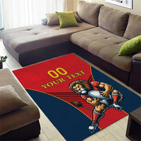 Custom Spain Rugby Area Rug Los Leones Lion Mascot LT18
