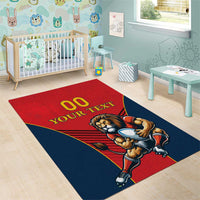 Custom Spain Rugby Area Rug Los Leones Lion Mascot LT18