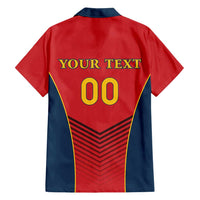 Custom Spain Rugby Family Matching Long Sleeve Bodycon Dress and Hawaiian Shirt Los Leones Lion Mascot