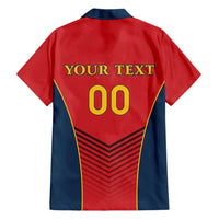 Custom Spain Rugby Family Matching Short Sleeve Bodycon Dress and Hawaiian Shirt Los Leones Lion Mascot - Wonder Print Shop