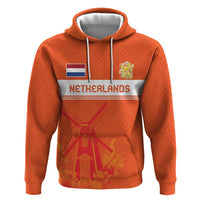 Custom Netherlands Rugby Zip Hoodie Windmill and Tulips With Jersey Pattern - Wonder Print Shop