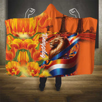 Netherlands Koningsdag Hooded Blanket Dutch Lion of Royal Pride