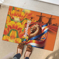 Netherlands Koningsdag Rubber Doormat Dutch Lion of Royal Pride
