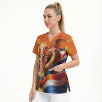 Netherlands Koningsdag Scrub Top Dutch Lion of Royal Pride