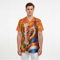 Netherlands Koningsdag Scrub Top Dutch Lion of Royal Pride