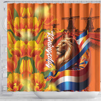 Netherlands Koningsdag Shower Curtain Dutch Lion of Royal Pride