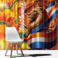 Netherlands Koningsdag Window Curtain Dutch Lion of Royal Pride