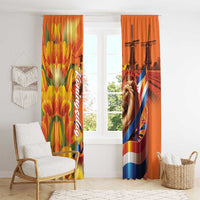 Netherlands Koningsdag Window Curtain Dutch Lion of Royal Pride