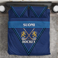 Finland Hockey Bedding Set Suomi Lion Ice Pride 2026 Blue Version